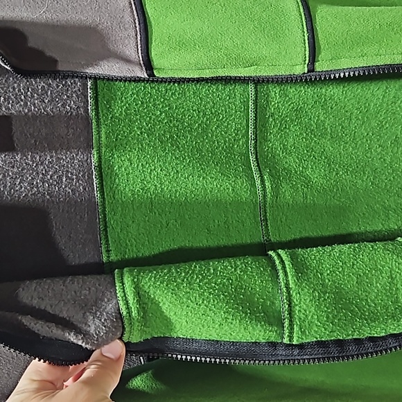 The North Face Sweatshirt Mock Collar, Full Front Zip, Green/Grey - Picture 8 of 15